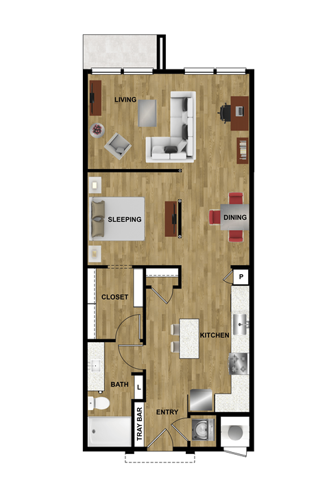 L2a Floor Plan at Brixton South Shore, Austin, TX